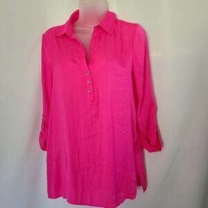 Pink Women's Top Lily NWT’s Everglades Tunic! Glorious silk! Stunning color